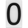 Cyfra 0 wys. 5 cm plexi czarna na białym tle