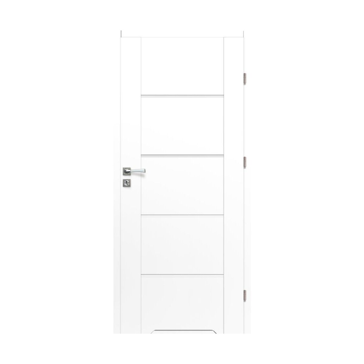 Drzwi wewnętrzne łazienkowe z podcięciem wentylacyjnym Nox Biały PP 90 Prawe Artens
