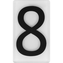 Cyfra 8 wys.5 cm plexi czarna na białym tle