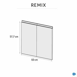 Drzwi do mebli łazienkowych Remix Biały Mat 60 x 58 Sensea