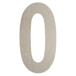 Cyfra 0 wys.5 cm plastikowa srebrna