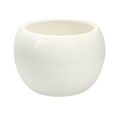 Doniczka ceramiczna Kula śr. 11 cm biała Eko-Ceramika