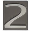 Cyfra 2 wys. 5 cm PVC grafitowa