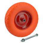 Koło do taczki z ośią POLIURETANOWE PEŁNE 400MM/130KG STAHL