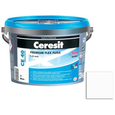 Fuga cementowa wodoodporna CE40 01 biały 2 kg Ceresit