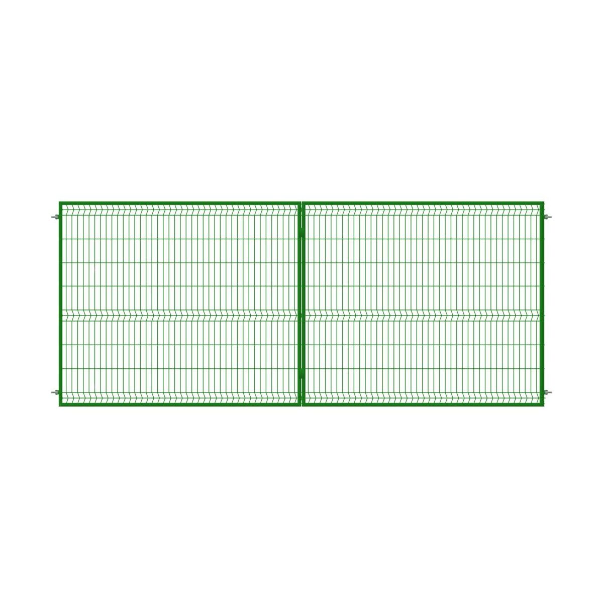 Brama dwuskrzydłowa Stark 3D 4x1,7 m zielona Polbram