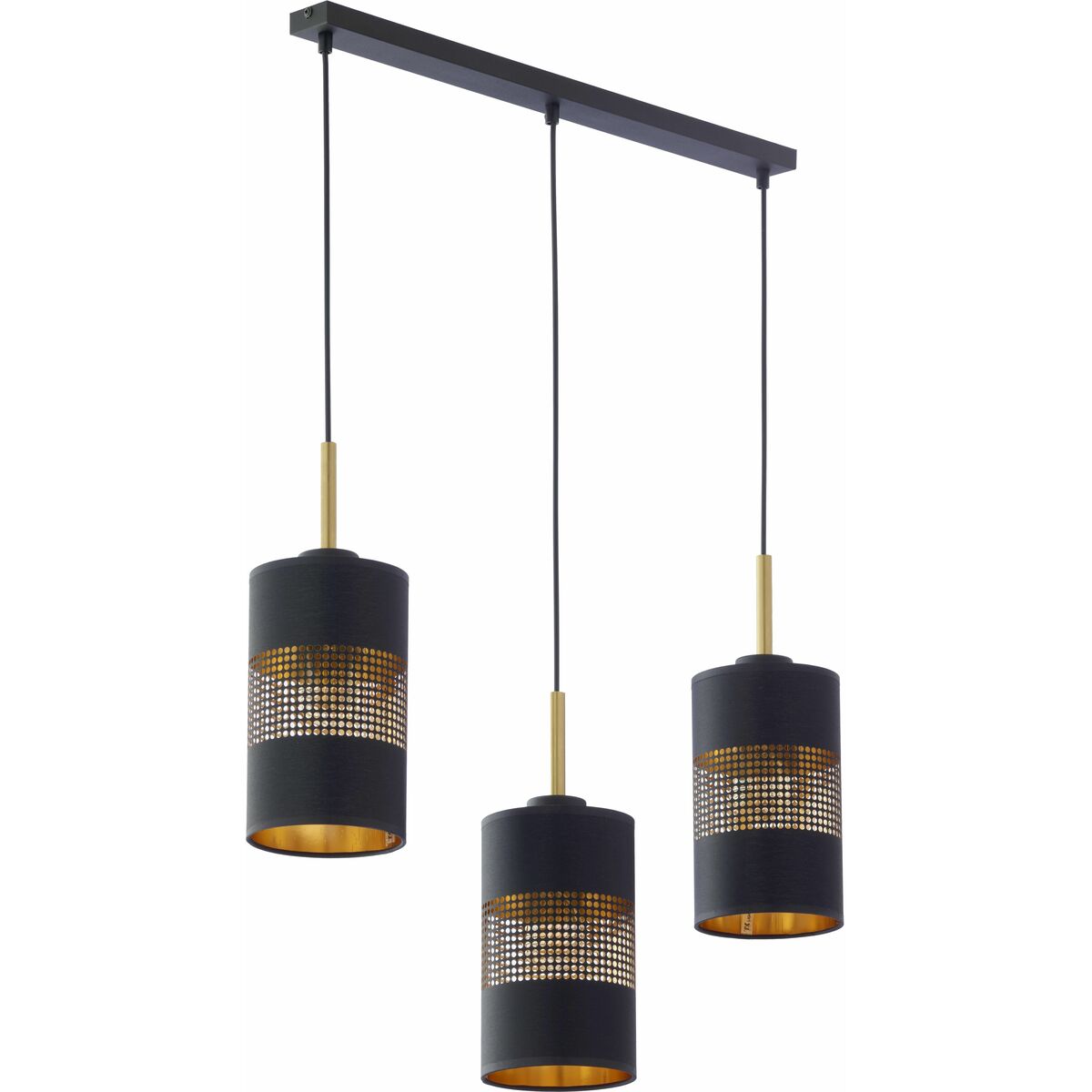 Lampa wisząca Tago czarna 3 x E27 TK Lighting