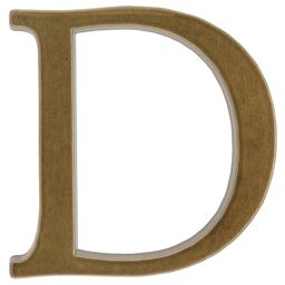 Litera D wys.10.5 cm aluminiowa brązowa