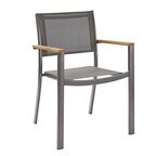 Krzesło ogrodowe Oris 55.2 x 84.5 cm aluminiowe antracytowe Naterial