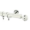 Karnisz MAGIC VIVALDI 160 cm podwójny biały 25/19 mm metalowy