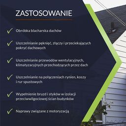 Uszczelniacz dekarski Srebrny 310 ml Tytan Professional