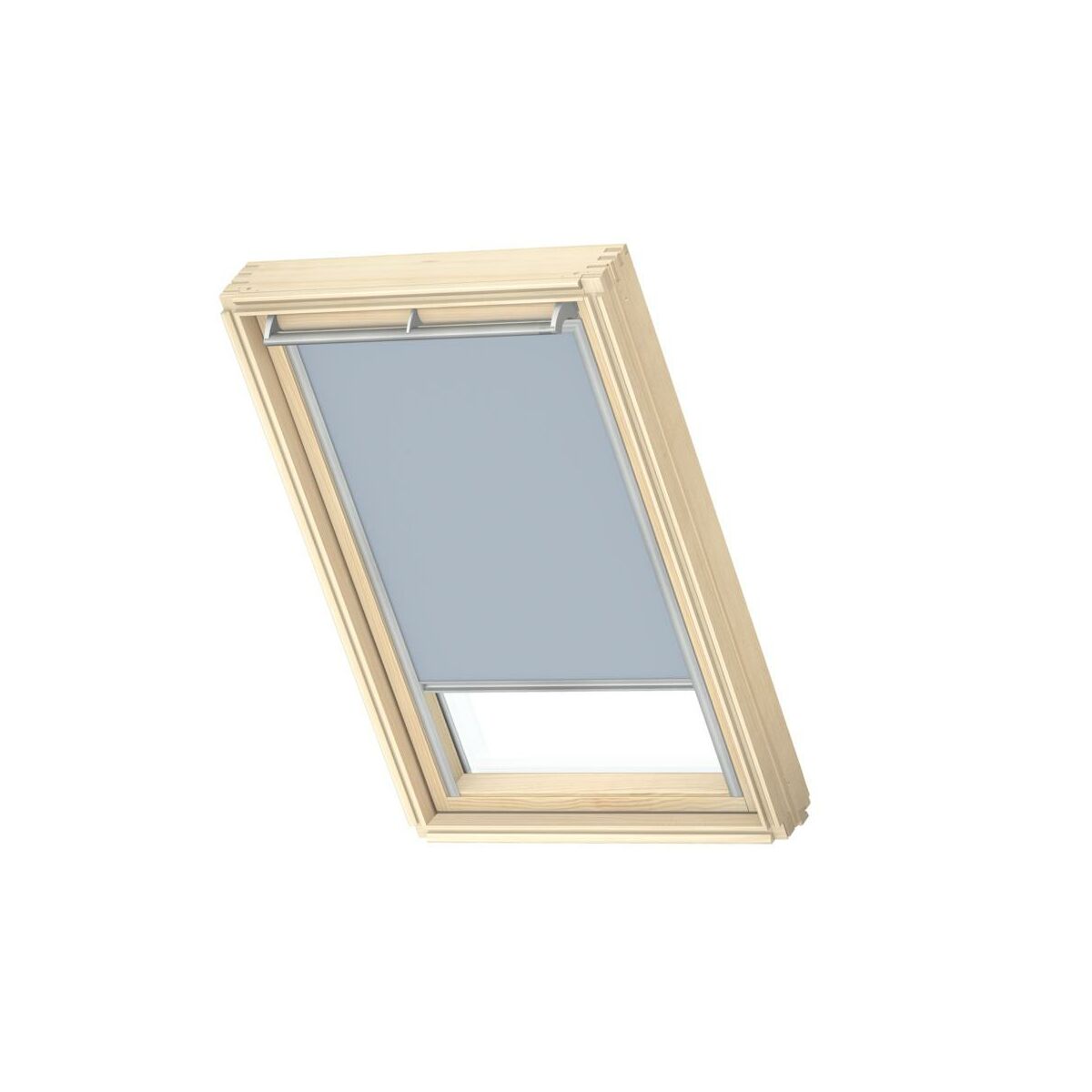Roleta zaciemniająca do okna dachowego 78x140 cm błękitna z białą ramą Velux