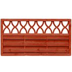 Płot szczelny z dekorem 180x90 cm drewniany WIEN WERTH-HOLZ