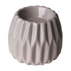 Świecznik ceramiczny Ontario wys. 4.5 cm szary