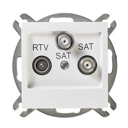Gniazdo podwójne RTV/SAT końcowe IMPRESJA Ecru OSPEL