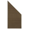 Płot kompozytowy skośny 86.5x173 cm brązowy WPC WINFLOOR