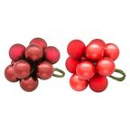 Wiązka bombek szklanych 2 cm 10 szt. czerwone